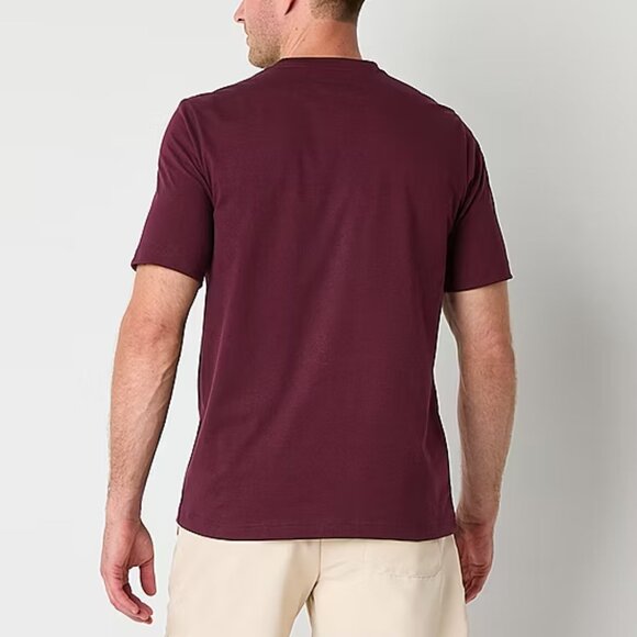 NWT Xersion Xtreme Men's Crew Neck Short Sleeve Active T-Shirt, Bold Burgundy - Picture 2 of 6